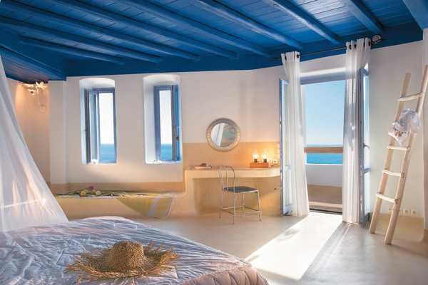 Роскошный отель Mykonos Blu на острове Миконос, Греция