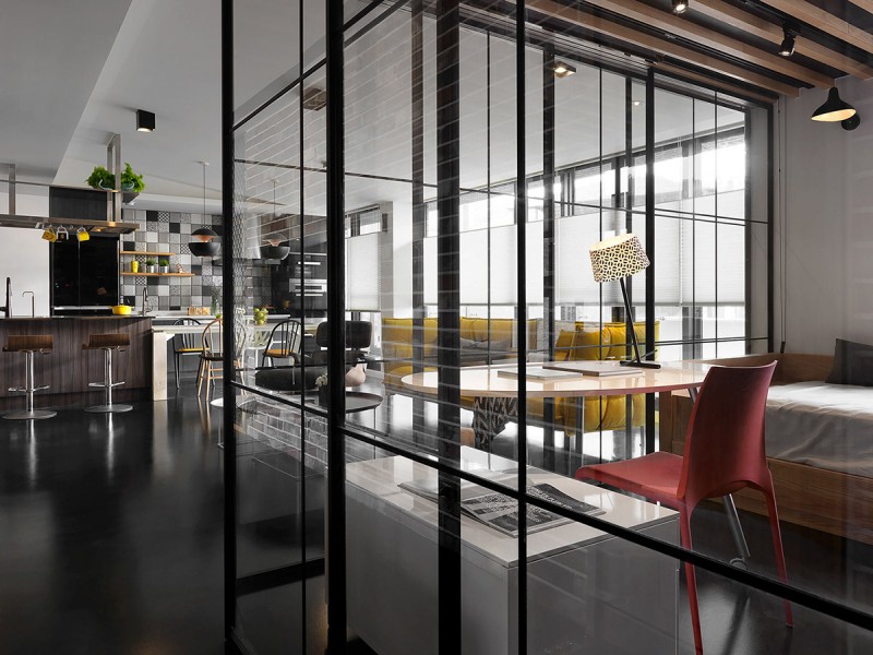 Современная квартира в индустриальном стиле Современная квартира в индустриальном стиле