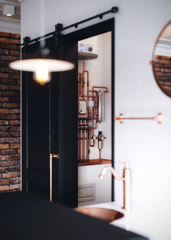 Студия в индустриальном стиле Студия в индустриальном стиле