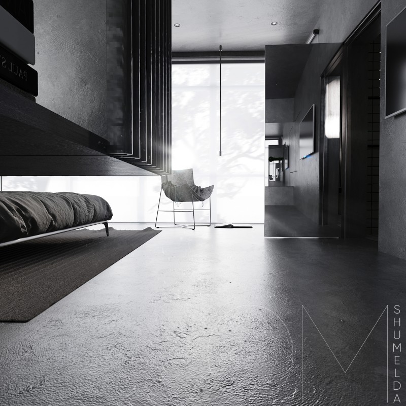 Интерьер стильных апартаментов в темных тонах Интерьер стильных апартаментов в темных тонах