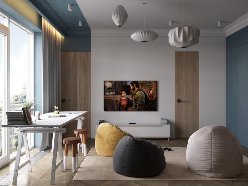 Натуральные материалы и уютная атмосфера в дизайне загородного дома