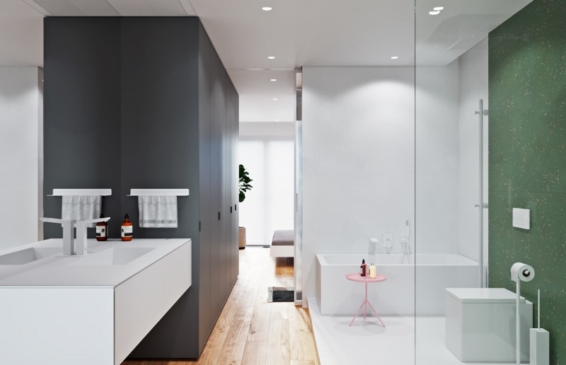 Контрастный интерьер квартиры площадью 70 кв.м.