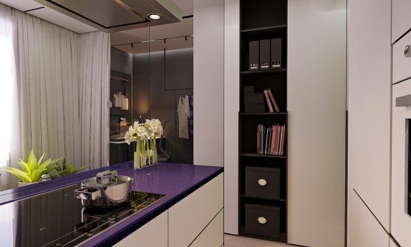 Ослепительные неоновые цвета в интерьере небольшой квартиры