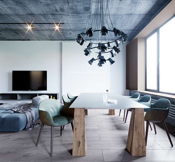 Проект лофта для молодой пары