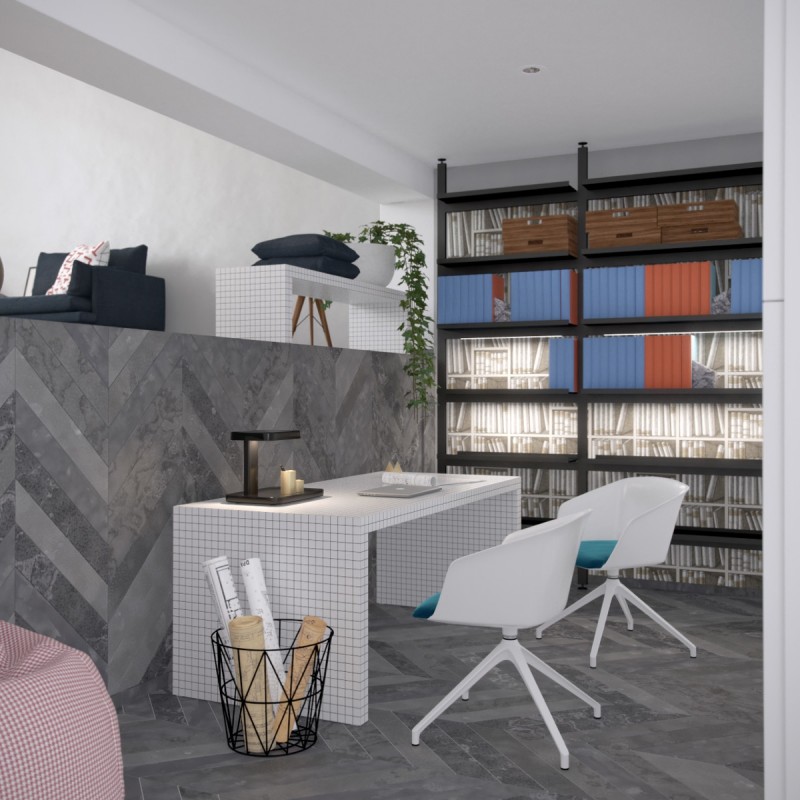 Просторный светлый лофт с яркими акцентами