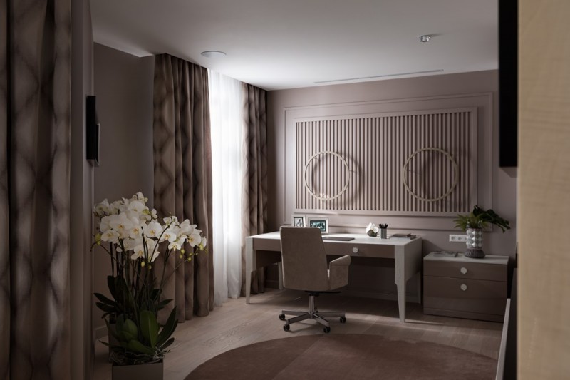 Светлый интерьер с яркими акцентами