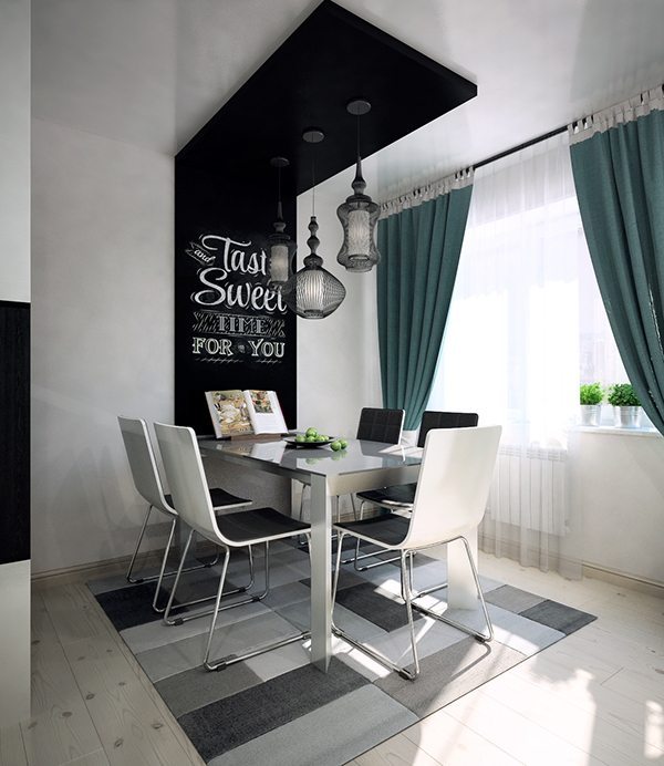 Квартира в бирюзовых тонах