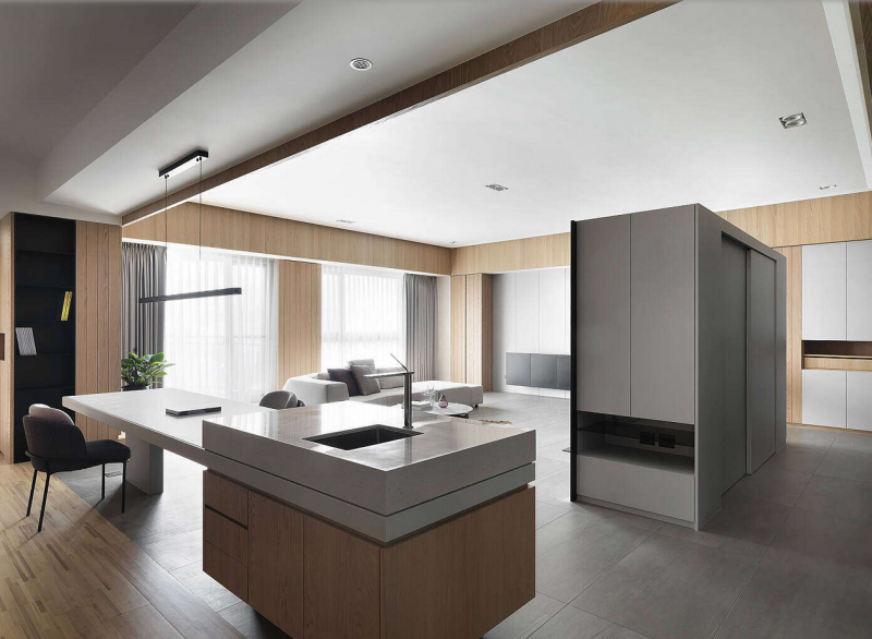 Лаконичный интерьер апартаментов в Тайбэе Лаконичный интерьер апартаментов в Тайбэе