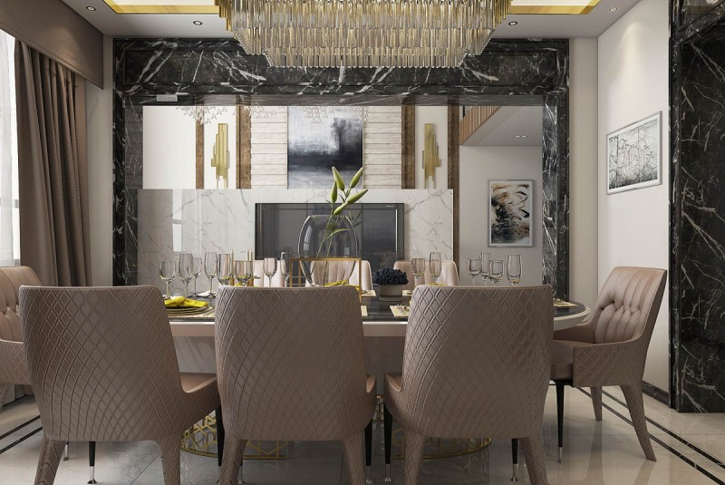 Роскошный интерьер в коричневых тонах