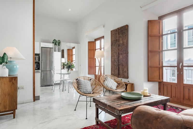 Светлые, изысканные апартаменты с террасой на крыше