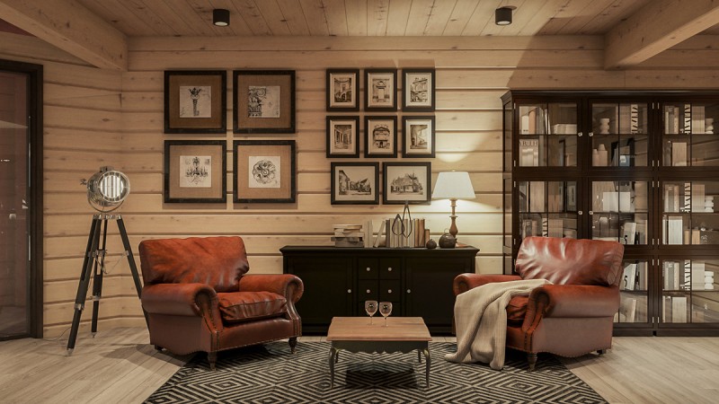 Интерьер деревянного дома