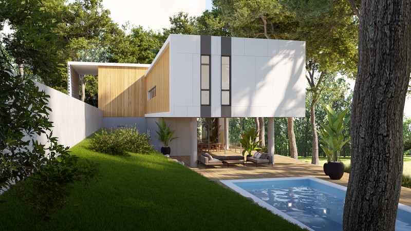 Проект дома на склоне