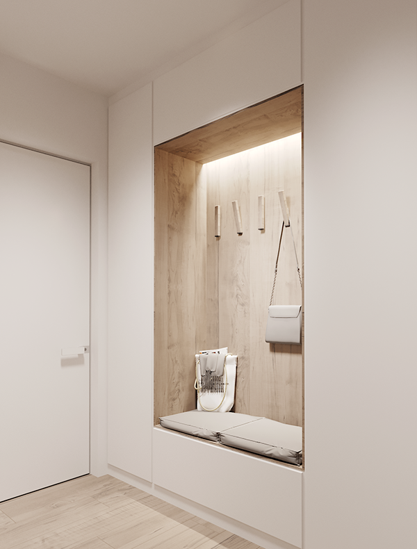 Проект квартиры, оформленной  в пастельных тонах