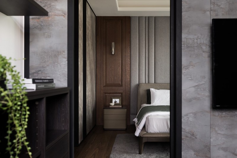 Спокойная и сдержанная атмосфера квартиры в городе Тайчжун, Тайвань