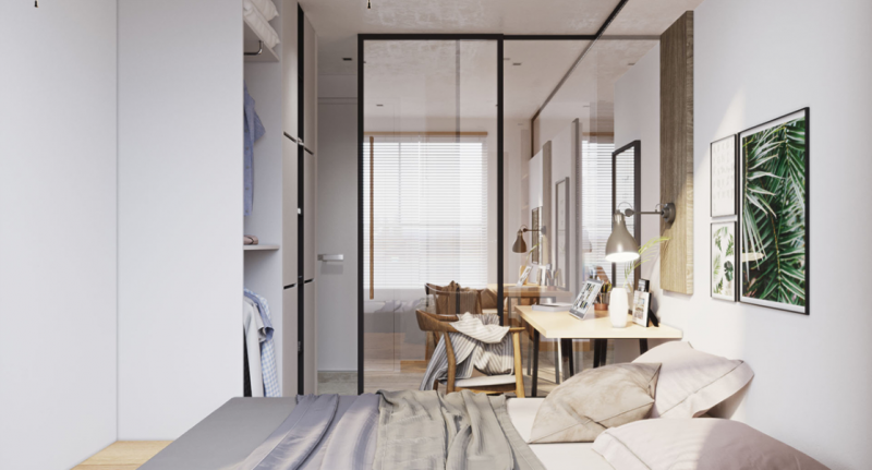 Акцент на элементы из дерева в оформлении уютной квартиры Акцент на элементы из дерева в оформлении уютной квартиры