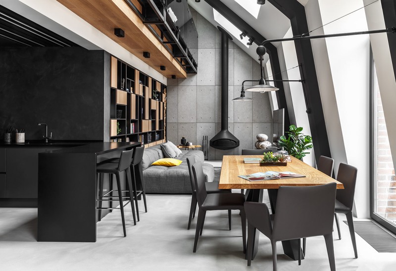 Интерьер двухуровневого лофта Интерьер двухуровневого лофта