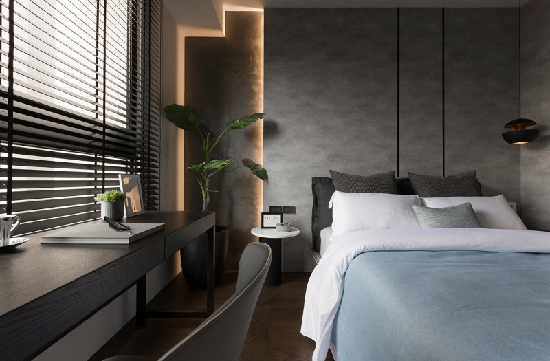 Интерьер просторной квартиры в серых тонах