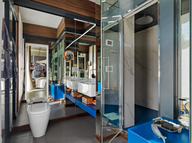 Яркие акцентные стены в интерьере пентхауса Яркие акцентные стены в интерьере пентхауса