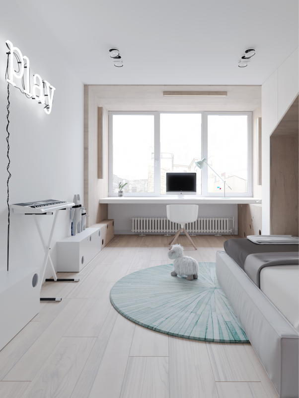 Проект квартиры, оформленной  в пастельных тонах