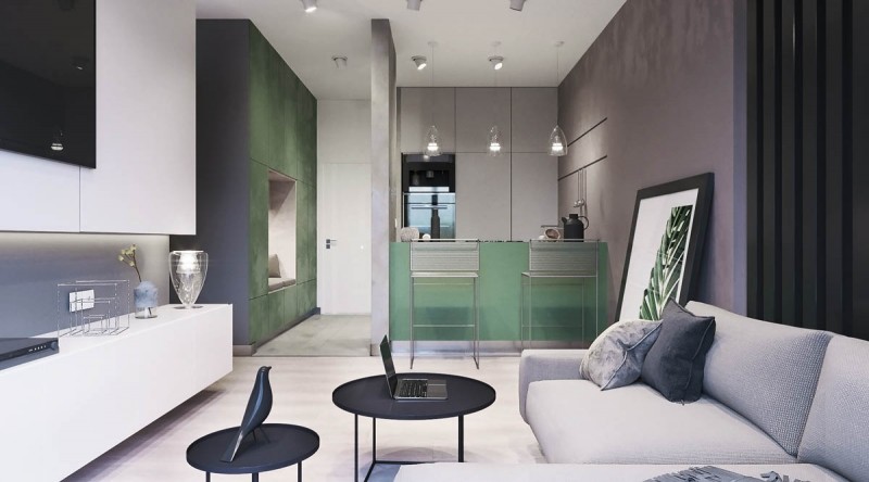 Проект небольших апартаментов в Кракове, Польша