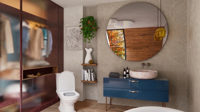 Проект уютного современного дома в лесу