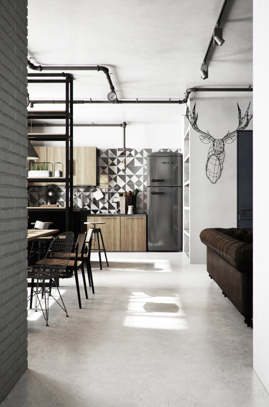 Квартира в индустриальном стиле