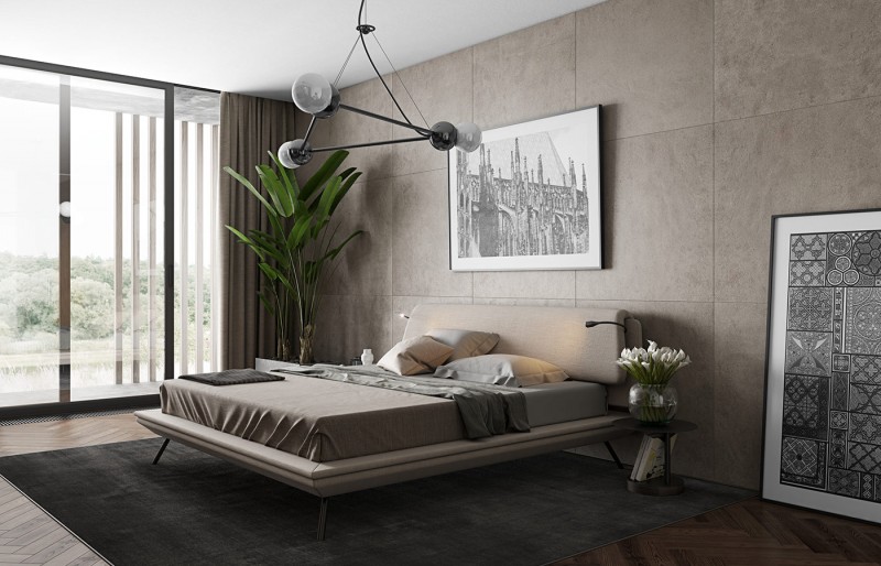 Стильный дизайн интерьера с темными акцентами Стильный дизайн интерьера с темными акцентами