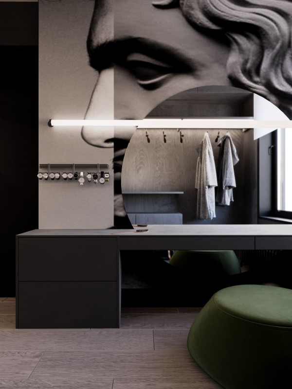 Контрастный дизайн интерьера