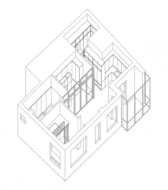 Апартаменты с открытой планировкой, оформленные в приглушенных тонах