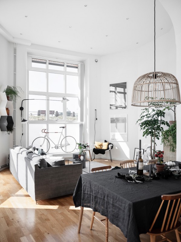 Однокомнатная квартира с мансардой в Швеции Однокомнатная квартира с мансардой в Швеции