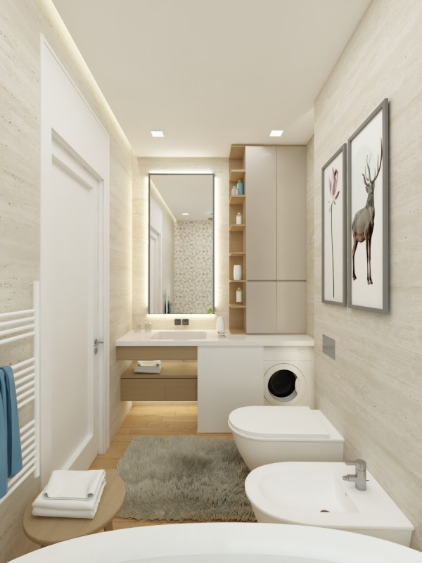 Проект квартиры в светлых тонах