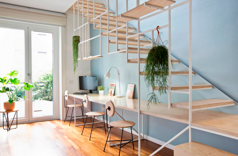 Дизайн интерьера двухуровневых апартаментов в Милане Дизайн интерьера двухуровневых апартаментов в Милане