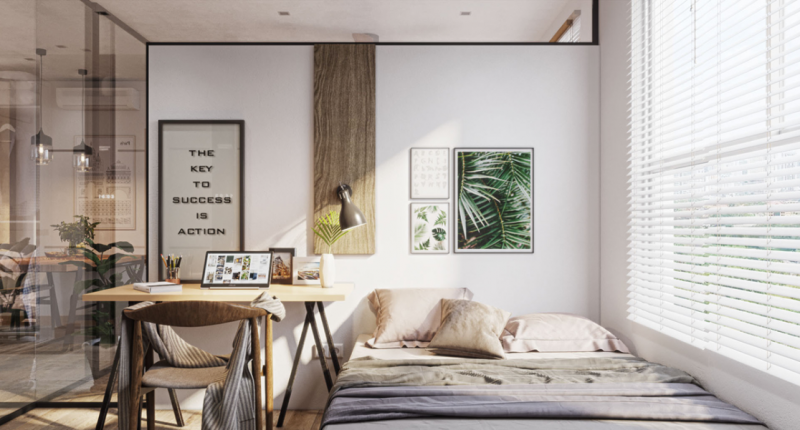 Акцент на элементы из дерева в оформлении уютной квартиры Акцент на элементы из дерева в оформлении уютной квартиры