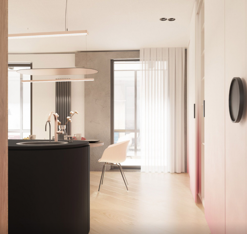 Оформление квартиры в светлых тонах с яркими акцентами Оформление квартиры в светлых тонах с яркими акцентами