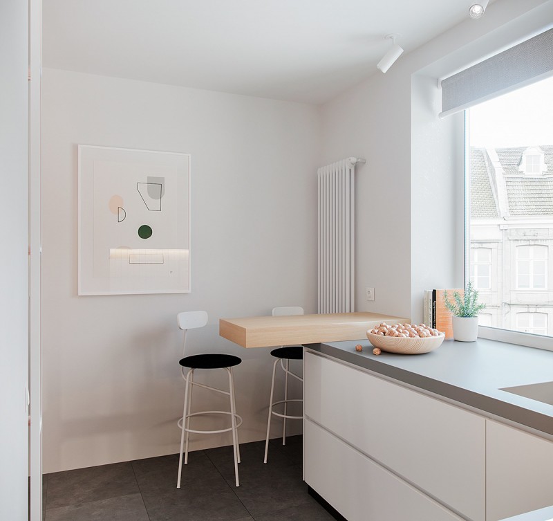 Зеленые акценты в интерьере светлых апартаментов Зеленые акценты в интерьере светлых апартаментов