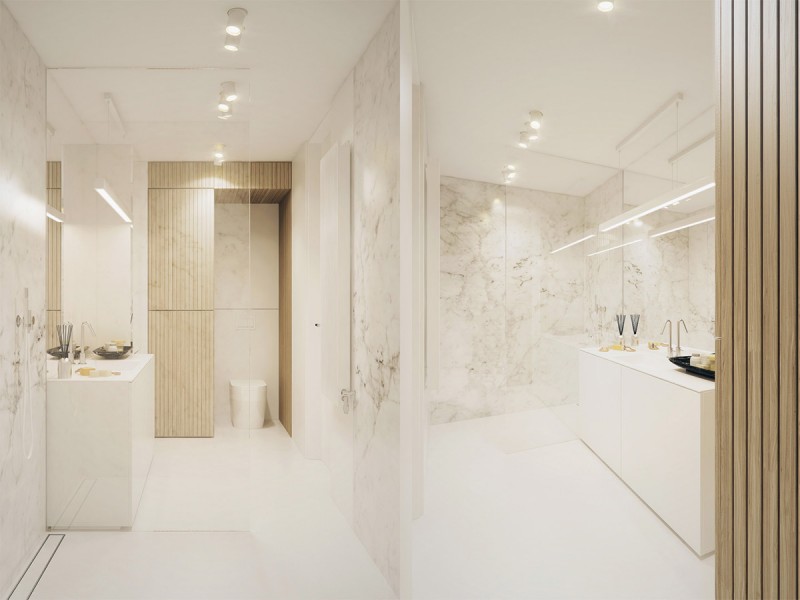 Интерьер светлых просторных апартаментов