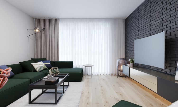 Яркие краски в интерьере просторной квартиры