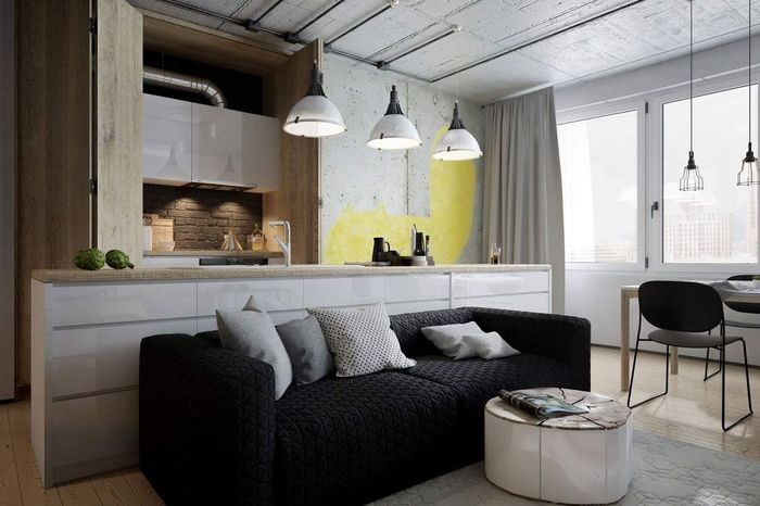 Минималистичный лофт для молодой семьи