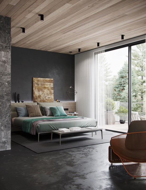 Темный декор с красочными акцентами