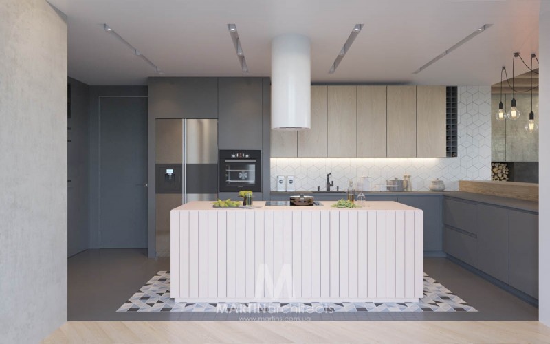 Апартаменты, оформленные в успокаивающей цветовой палитре