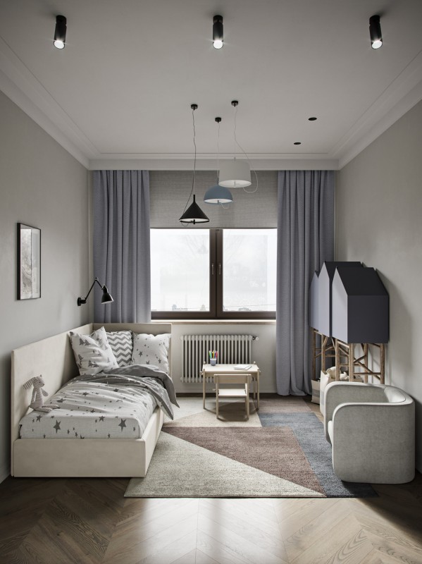 Дизайн-проект квартиры для семьи с ребенком