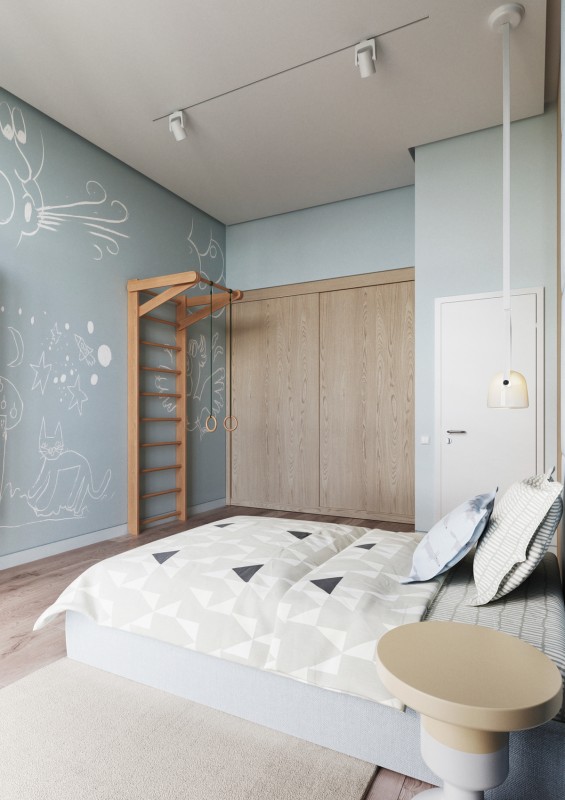 Квартира, оформленная в пастельных тонах