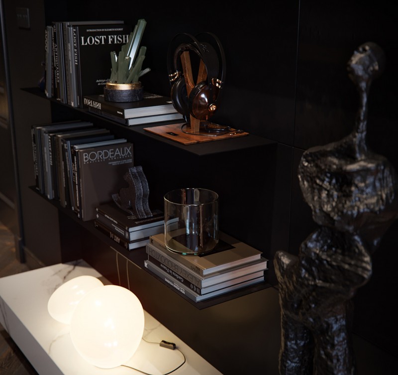 Атмосфера загадочности и шика - интерьер в темных тонах