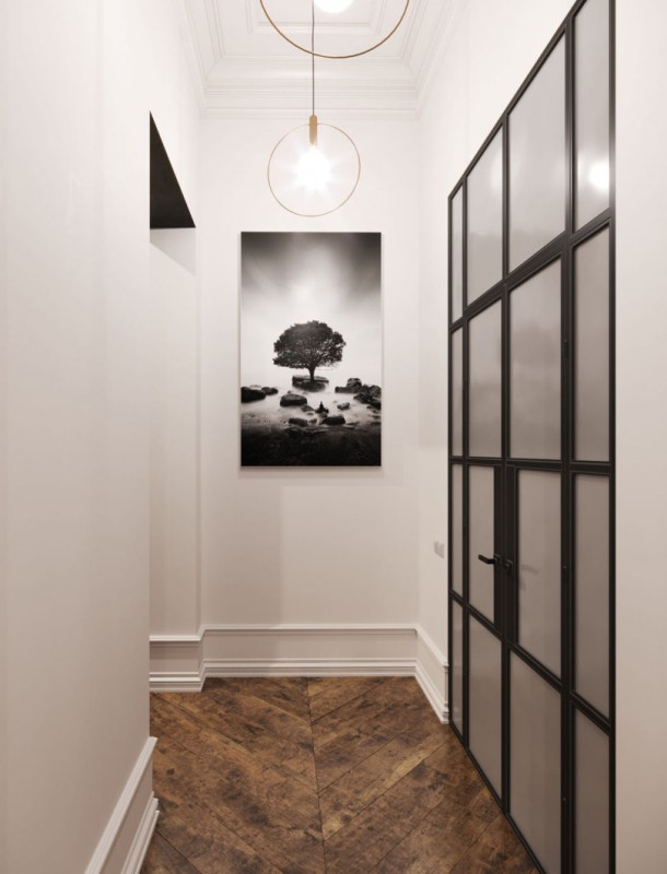 Эклектичная монохромная квартира в Руане, Франция