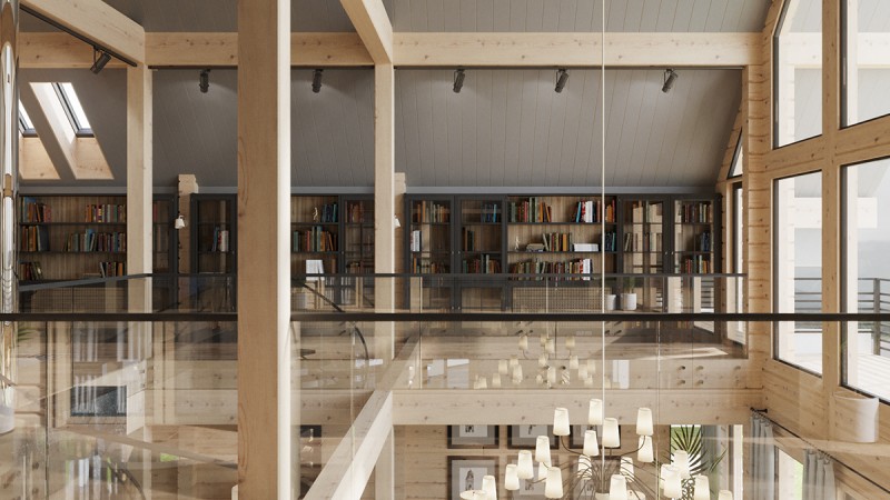 Интерьер деревянного дома