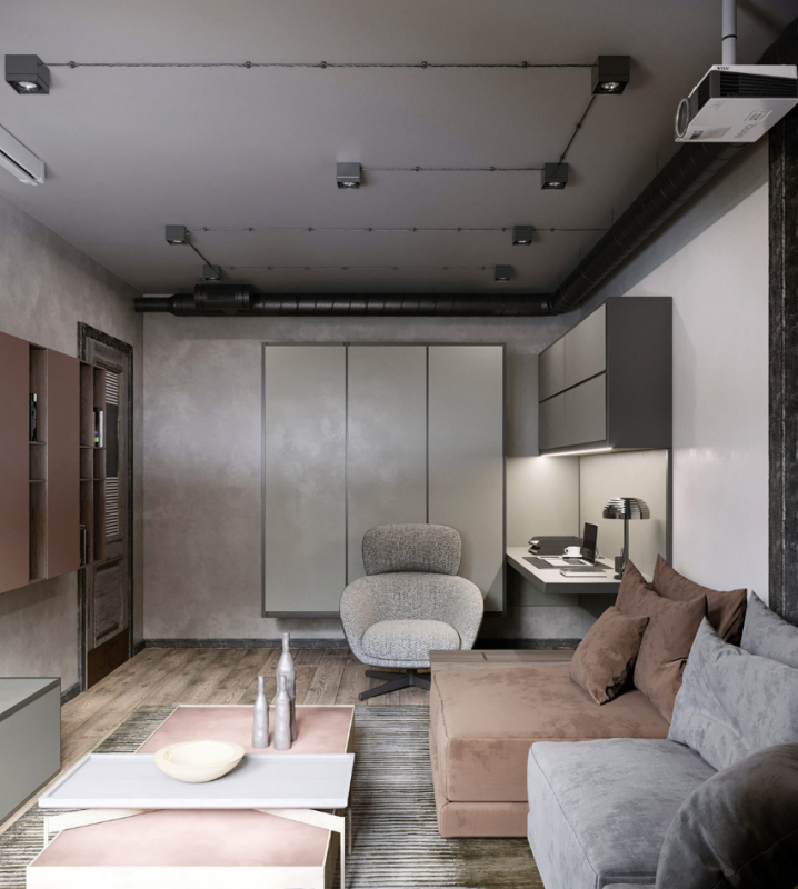 Интерьер квартиры в индустриальном стиле Интерьер квартиры в индустриальном стиле