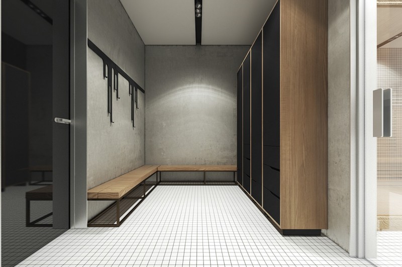 Гармоничное сочетание дерева и бетона