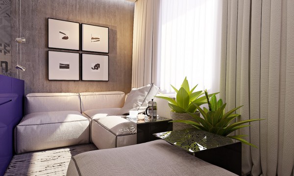 Ослепительные неоновые цвета в интерьере небольшой квартиры