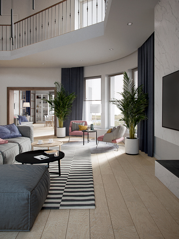 Просторный светлый коттедж