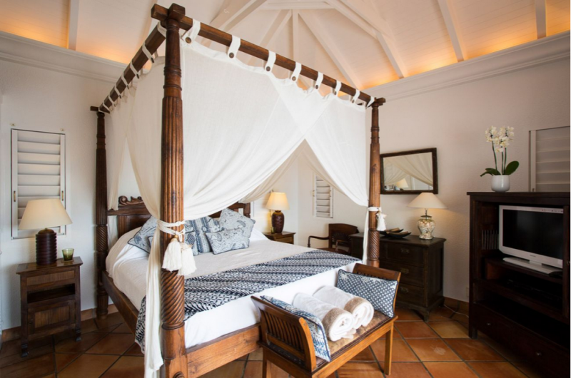 Классический карибский шик в интерьере виллы в Сен-Бартелеми, Франция